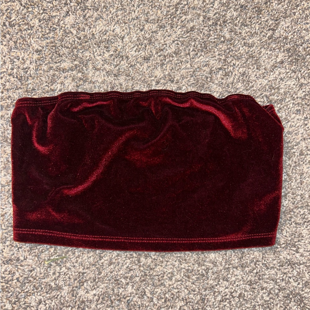Red velvet tube top